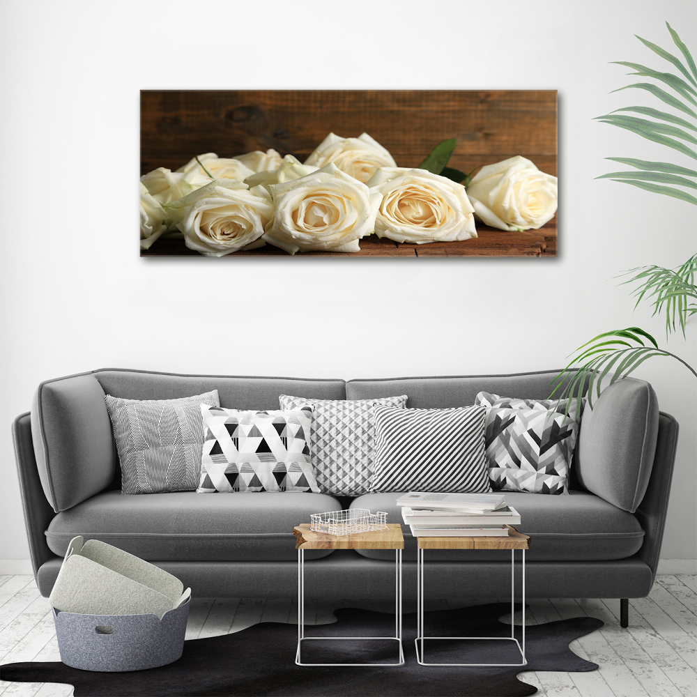 Canvas wall art White roses