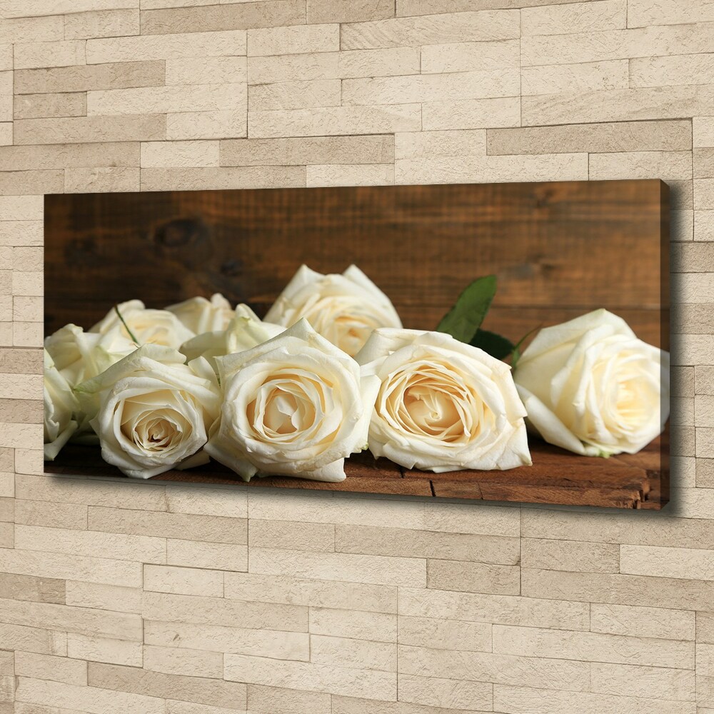 Canvas wall art White roses