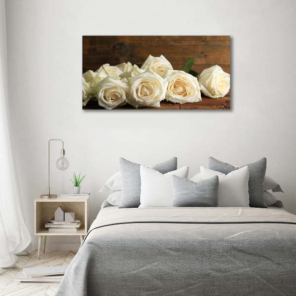 Canvas wall art White roses