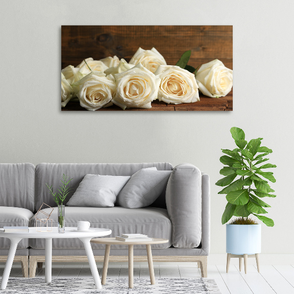 Canvas wall art White roses