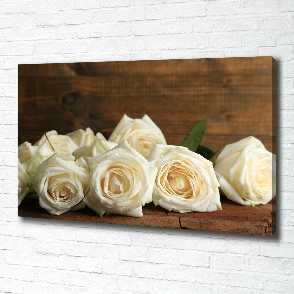 Canvas wall art White roses