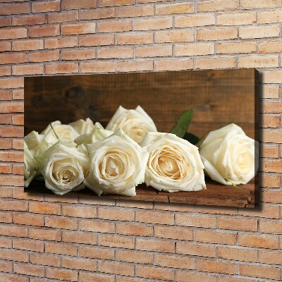 Canvas wall art White roses