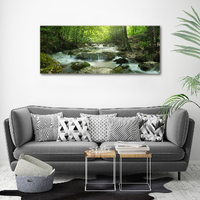 Canvas wall art Waterfall in the forest