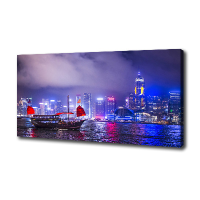 Canvas wall art Hong Kong at night