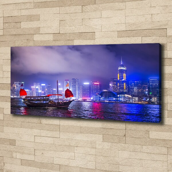 Canvas wall art Hong Kong at night