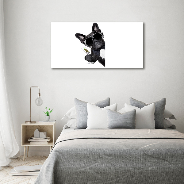 Canvas wall art Martini dog