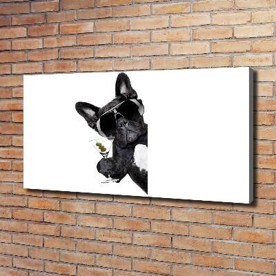 Canvas wall art Martini dog