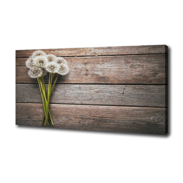 Canvas wall art Dandelion wood