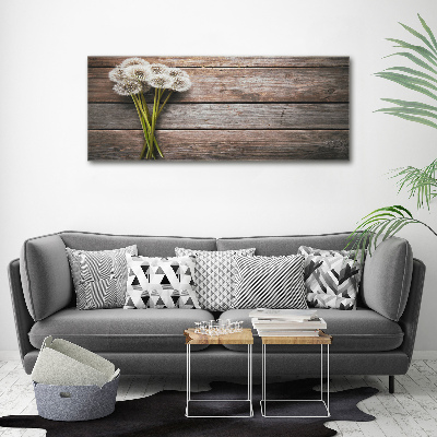 Canvas wall art Dandelion wood