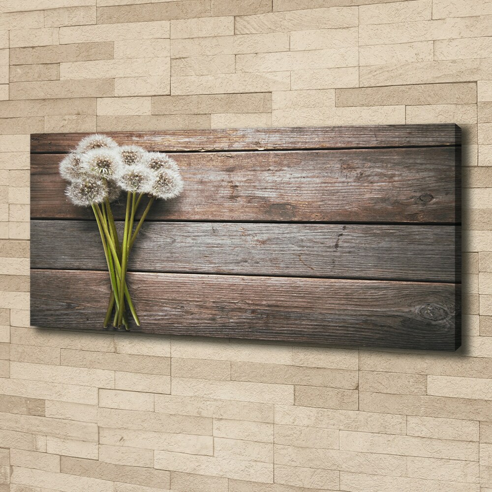 Canvas wall art Dandelion wood