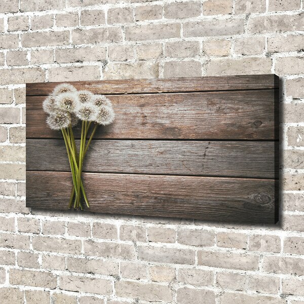 Canvas wall art Dandelion wood