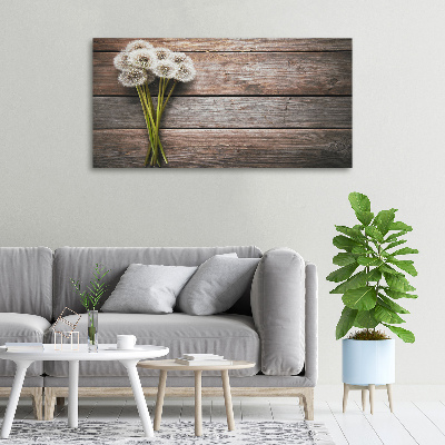 Canvas wall art Dandelion wood