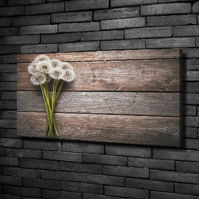 Canvas wall art Dandelion wood