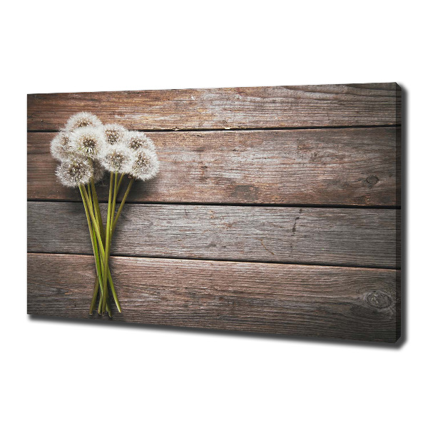 Canvas wall art Dandelion wood