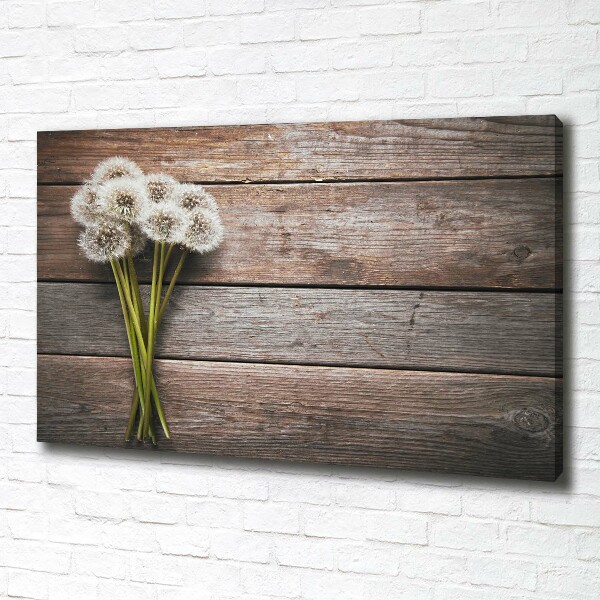 Canvas wall art Dandelion wood