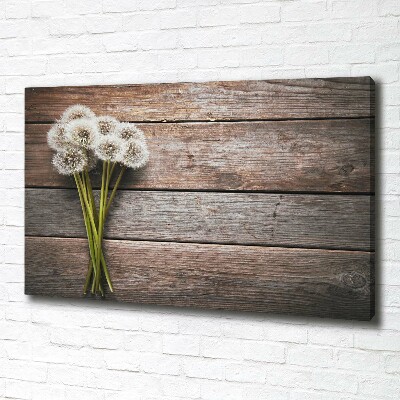 Canvas wall art Dandelion wood