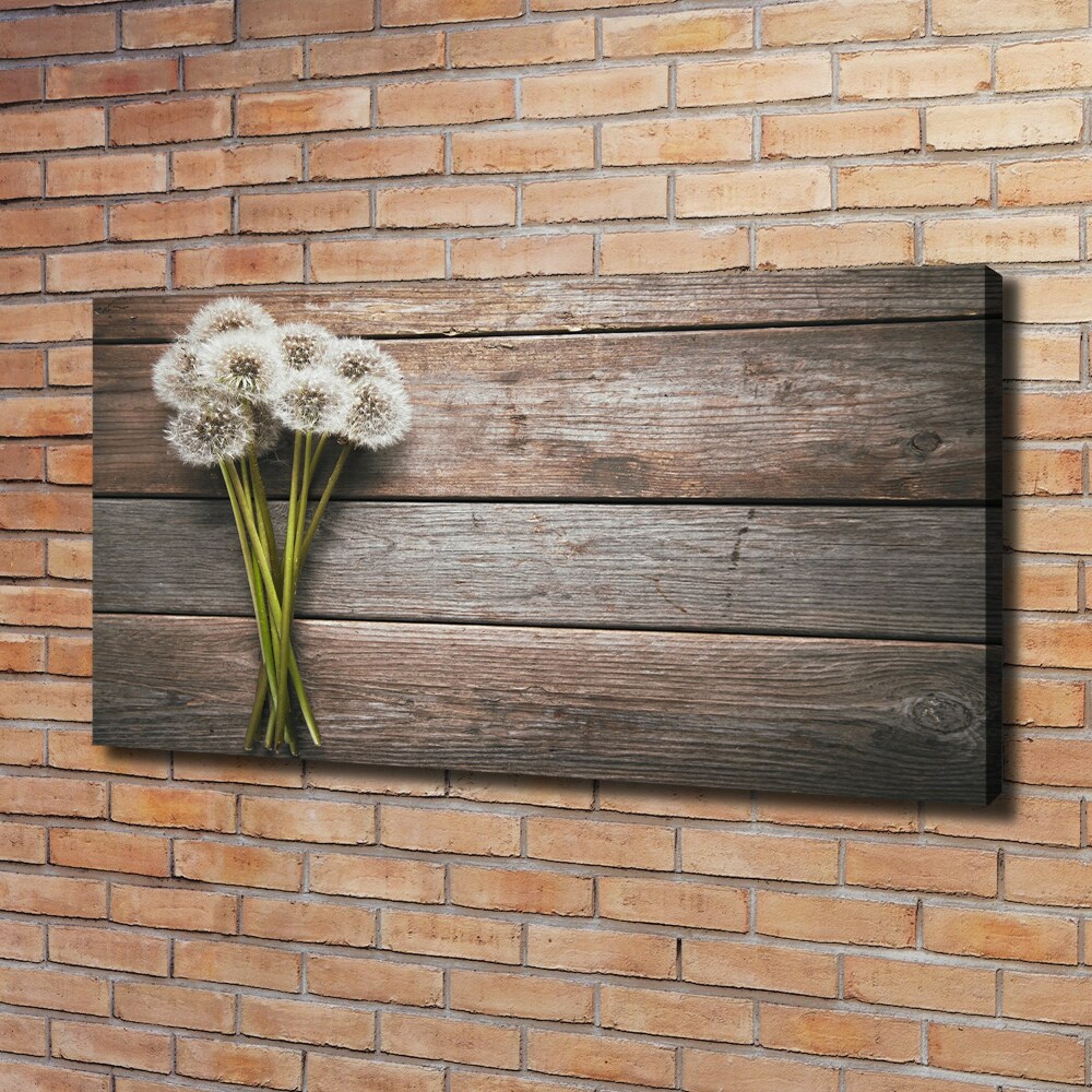 Canvas wall art Dandelion wood