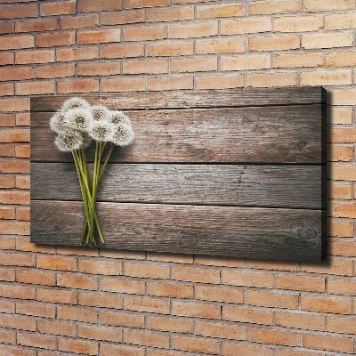 Canvas wall art Dandelion wood