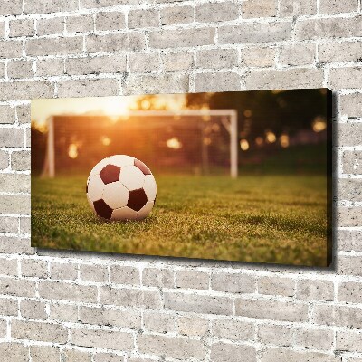 Canvas wall art Ball on the pitch