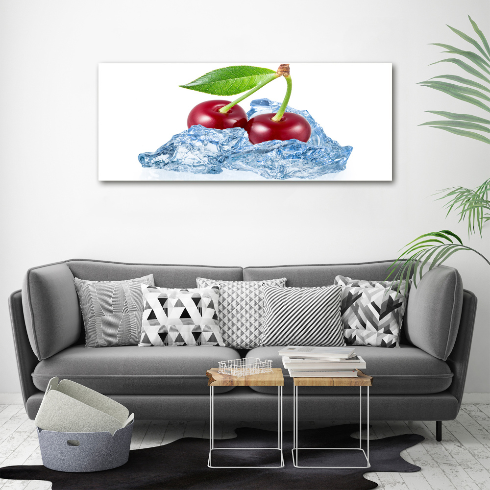 Canvas wall art Cherry with ice