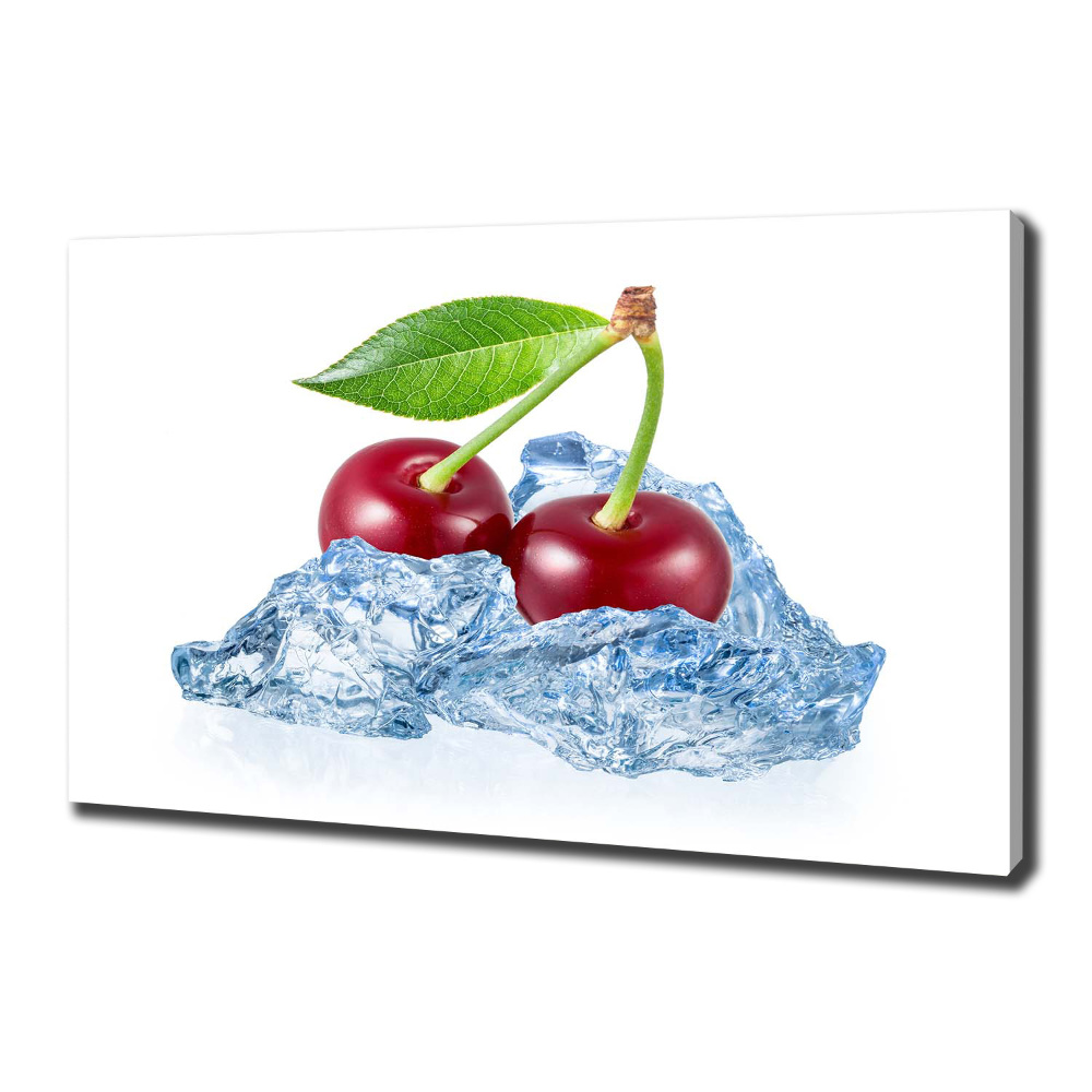 Canvas wall art Cherry with ice