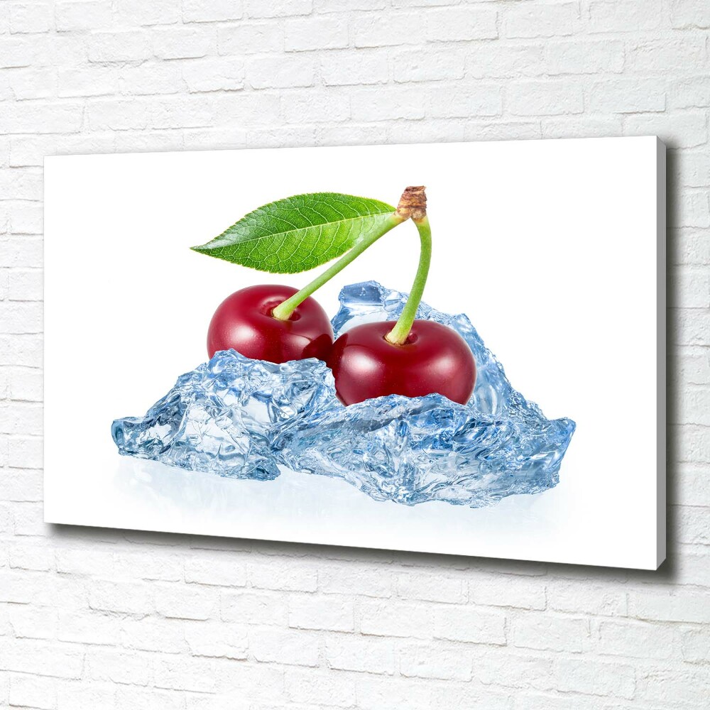 Canvas wall art Cherry with ice