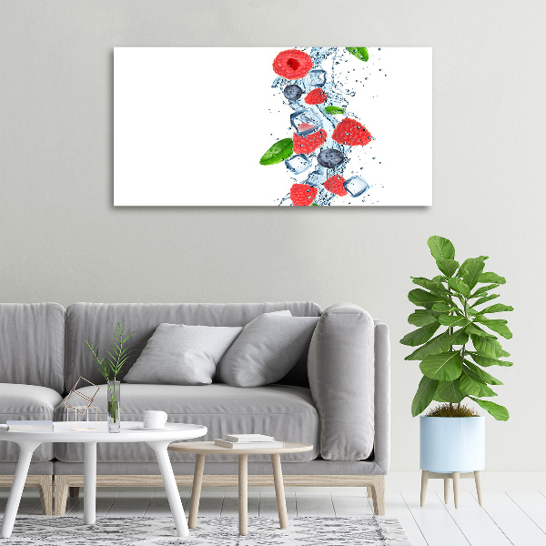 Canvas wall art Forest fruits with ice