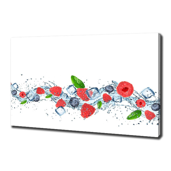 Canvas wall art Forest fruits with ice