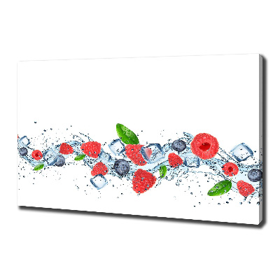 Canvas wall art Forest fruits with ice