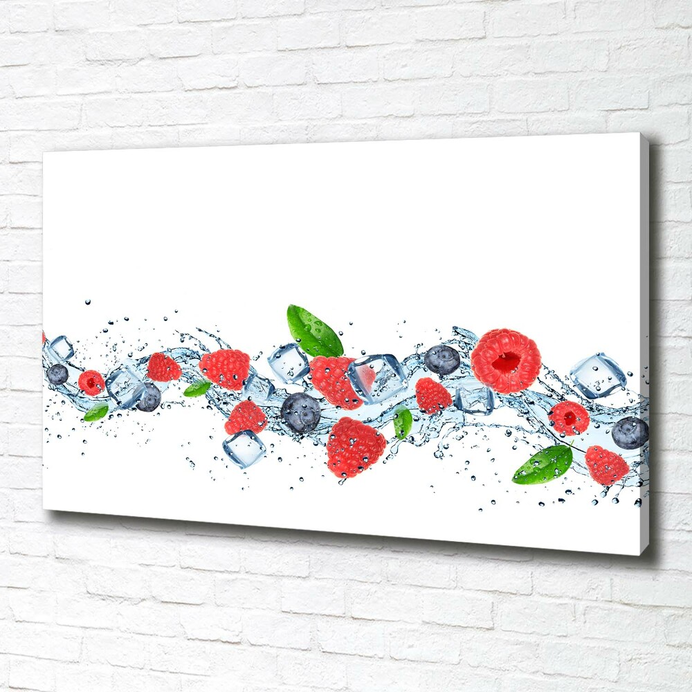 Canvas wall art Forest fruits with ice