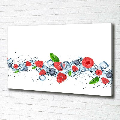 Canvas wall art Forest fruits with ice