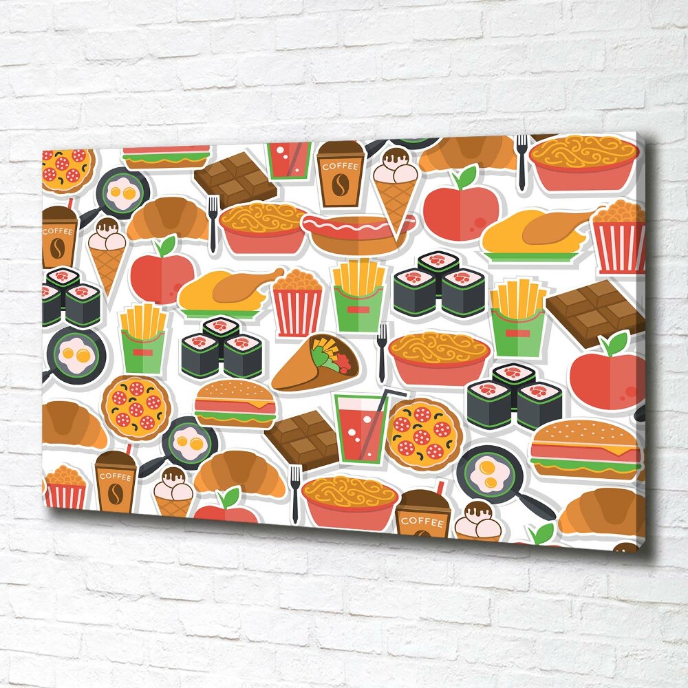 Canvas wall art Fast food