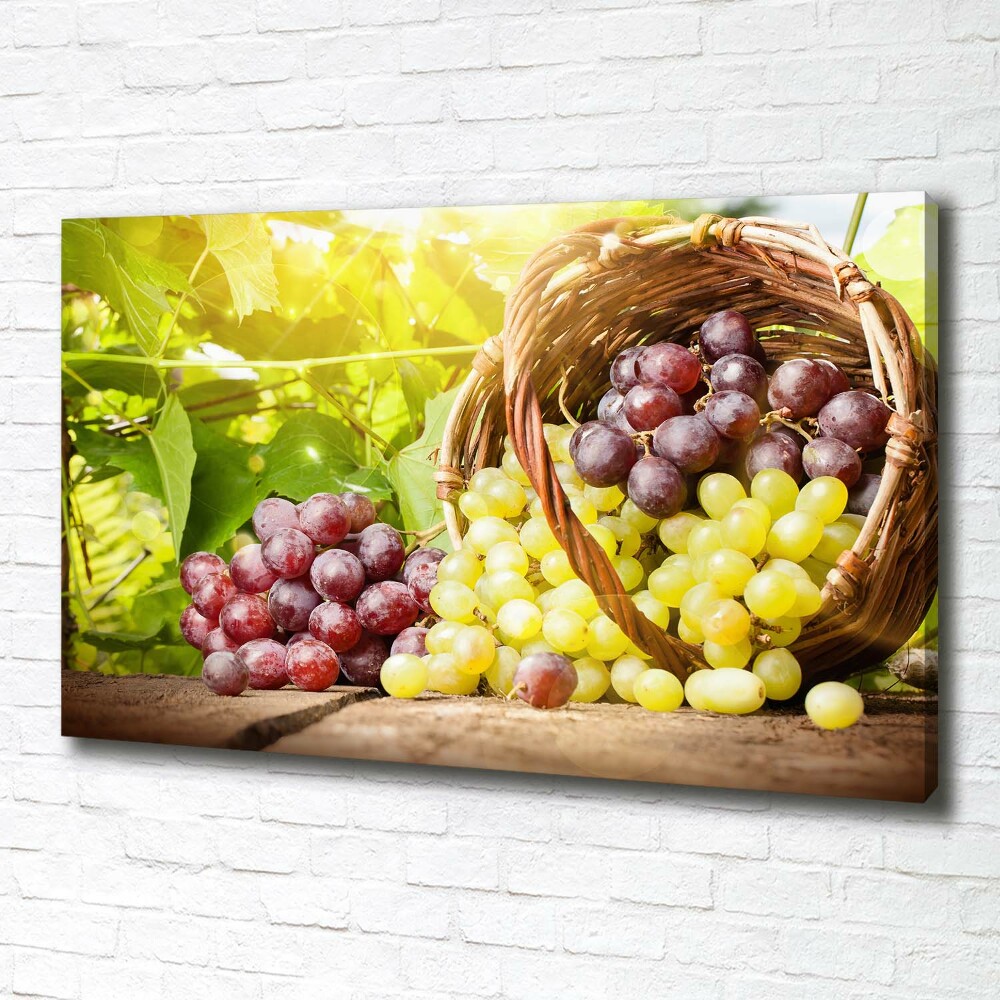 Canvas wall art Grapes in the basket