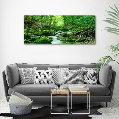 Canvas wall art Stream in the forest