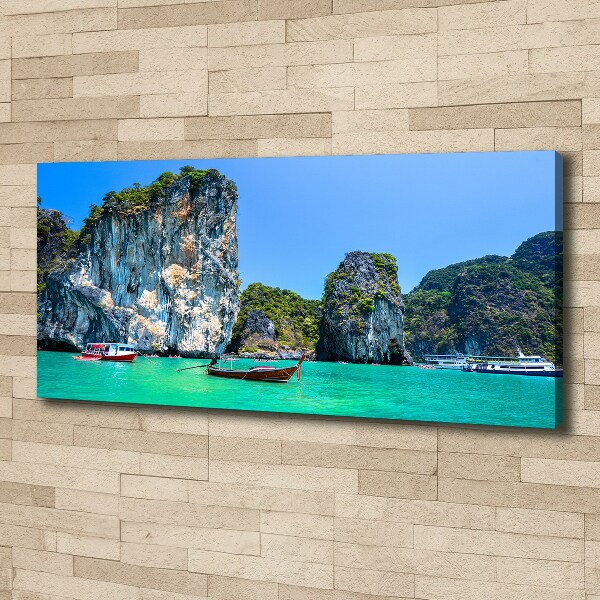 Canvas wall art Thailand boats