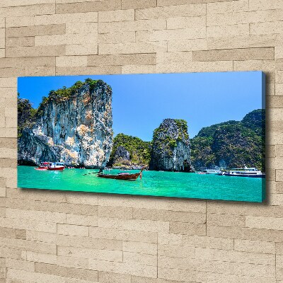 Canvas wall art Thailand boats