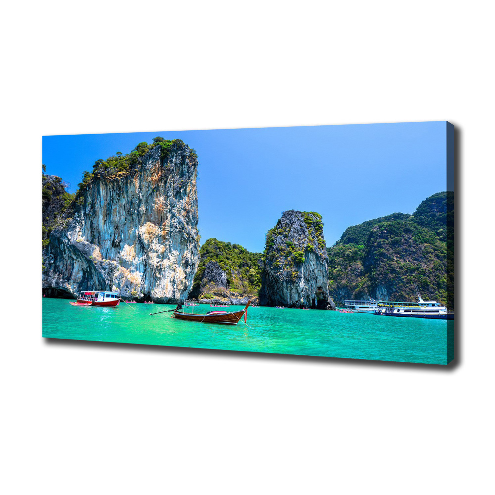 Canvas wall art Thailand boats