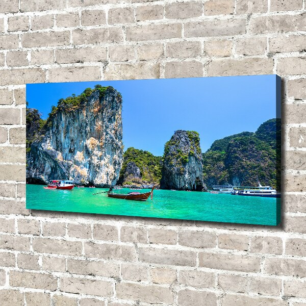 Canvas wall art Thailand boats