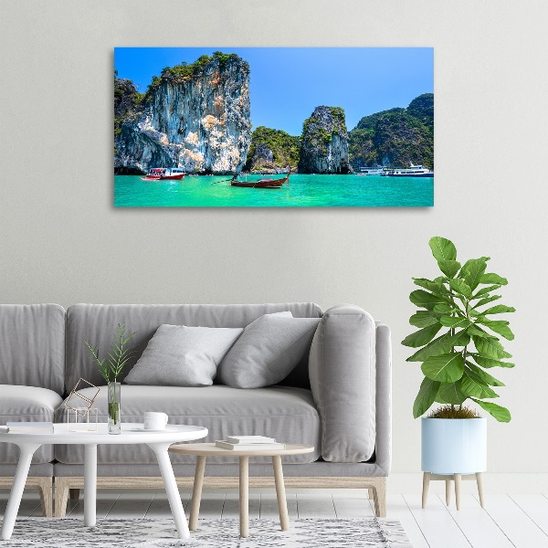 Canvas wall art Thailand boats