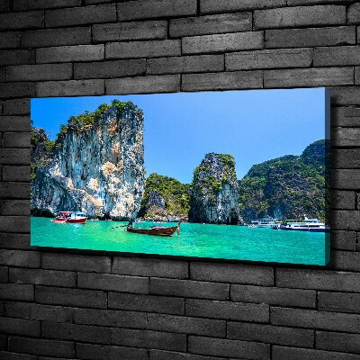 Canvas wall art Thailand boats