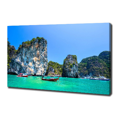 Canvas wall art Thailand boats