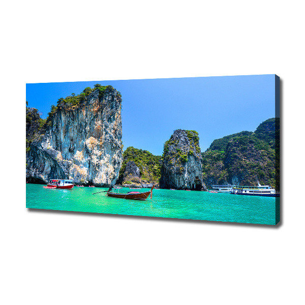 Canvas wall art Thailand boats