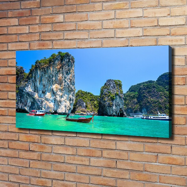 Canvas wall art Thailand boats