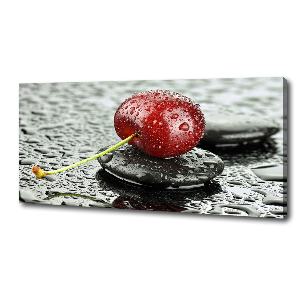 Canvas wall art Cherry in the rain