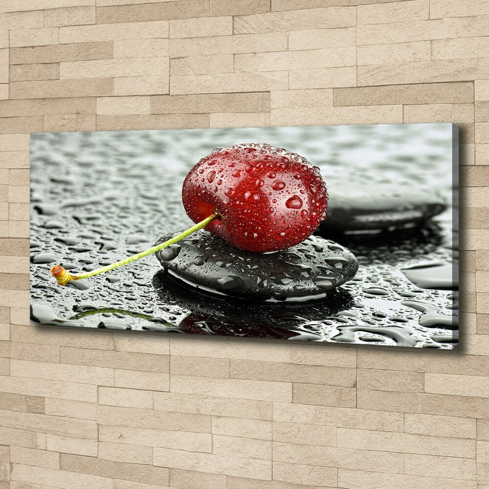 Canvas wall art Cherry in the rain