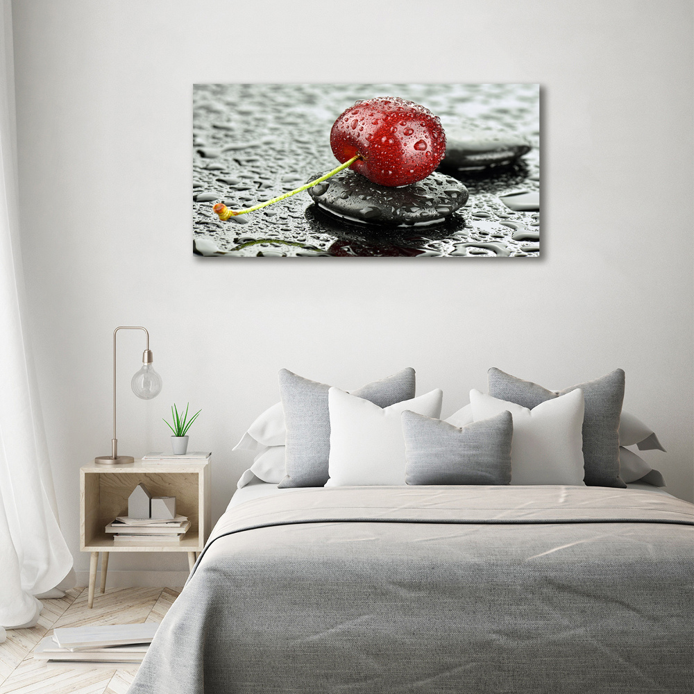 Canvas wall art Cherry in the rain