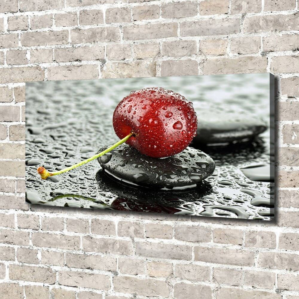 Canvas wall art Cherry in the rain