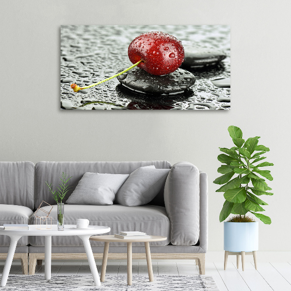 Canvas wall art Cherry in the rain