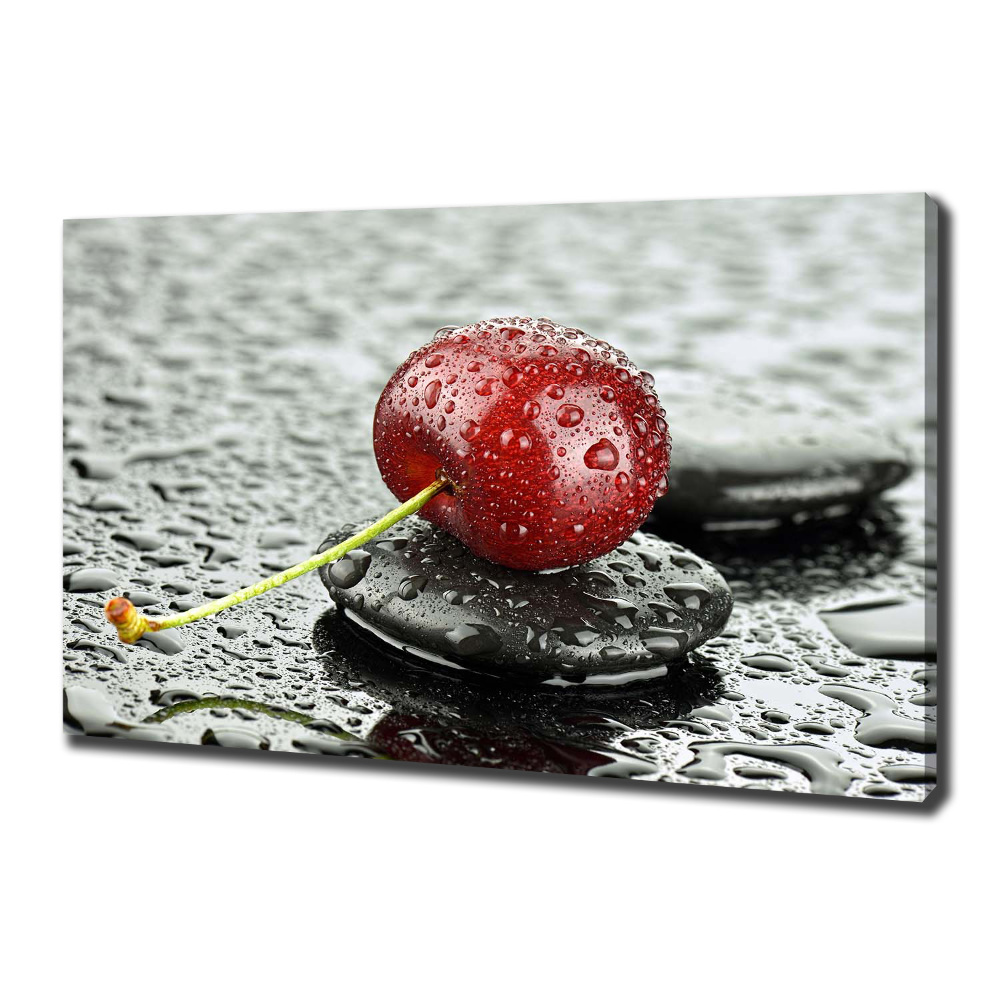 Canvas wall art Cherry in the rain