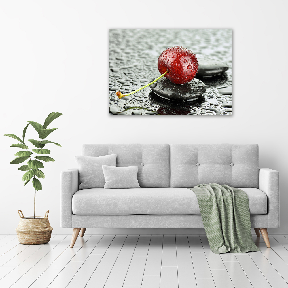 Canvas wall art Cherry in the rain